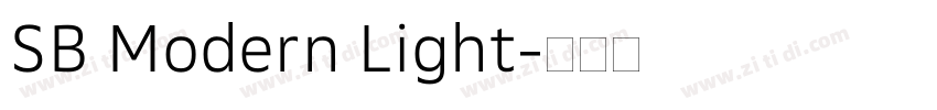 SB Modern Light字体转换 SB Modern Light字体转换